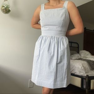 J.Crew Factory Seersucker Apron Dress